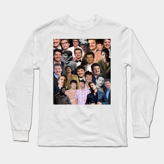 pedro pascal photo collage Long Sleeve T-Shirt by Photo collages